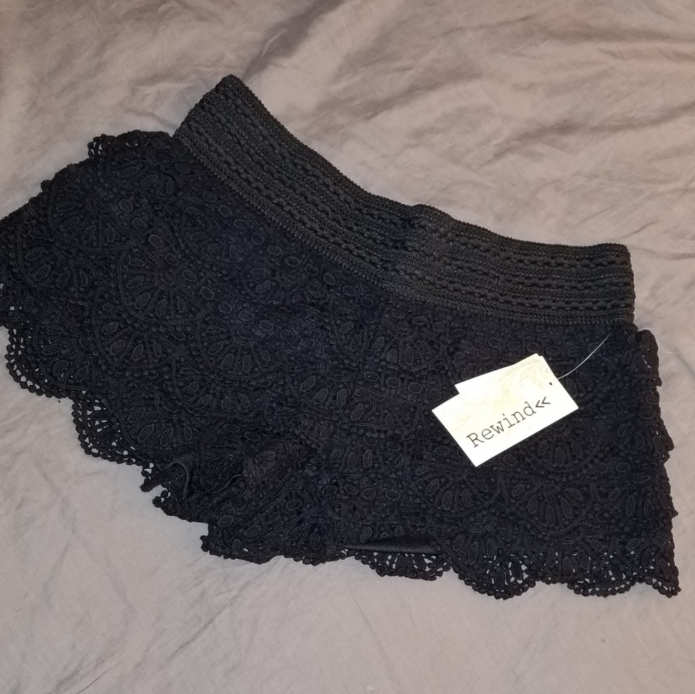Black Lacey Shorts